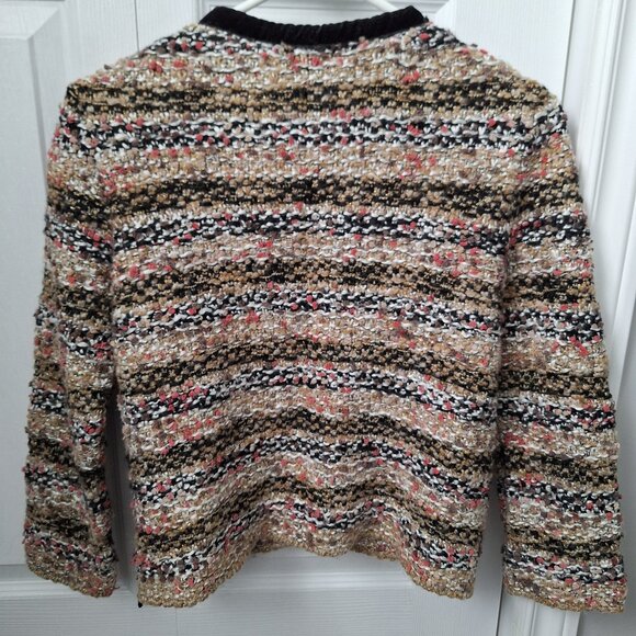 Mango Knit Cardigan with Velvet Trim - Picture 10 of 10